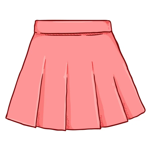 ベクトル漫画女性ピンクショートスカート — ストックベクタ