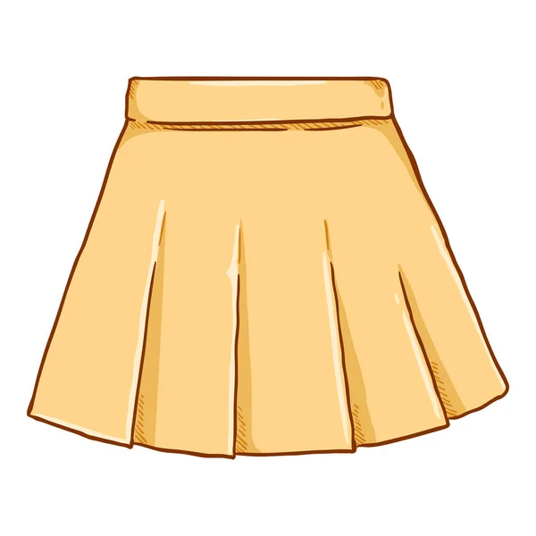 白色背景下的矢量漫画黄色短裙 — 图库矢量图片