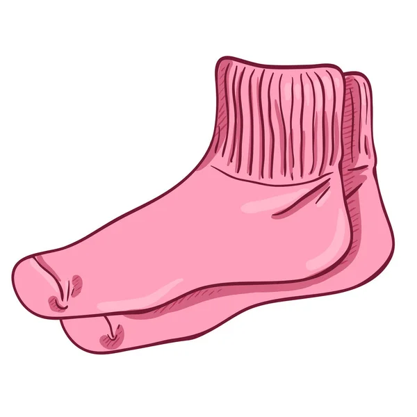 Vektor Tecknad Illustration Sport Style Pink Socks — Stock vektor
