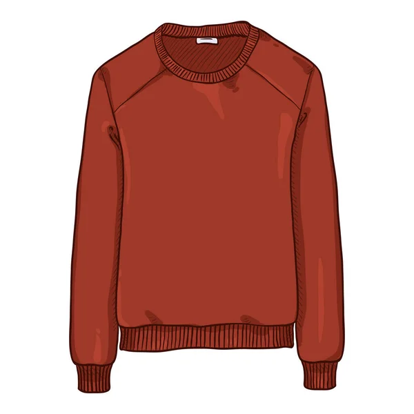 Vektor Single Tecknad Illustration Sweatshirt Terracotta Färg — Stock vektor