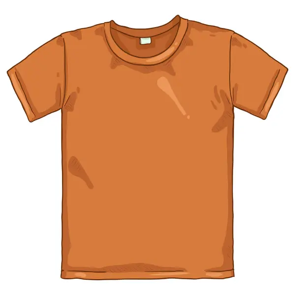 Vector Single Cartoon Illustration Terracotta Color Shirt — Stock Vector
