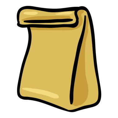 Vektör Alışveriş Torbası Doodle Simgesi