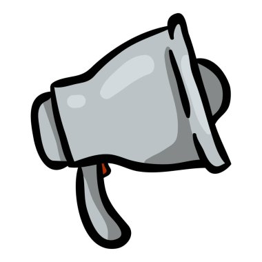 Beyaz Arkaplanda Vektör Hoparlör Doodle Simgesi