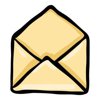 Beyaz Arkaplanda Vektör Doodle Mesaj Simgesi