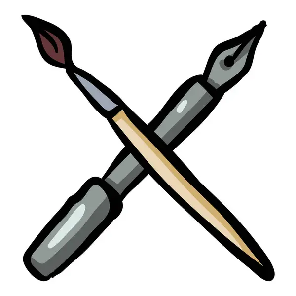 Beyaz Arkaplanda Vektör Doodle Sanat Simgesi — Stok Vektör