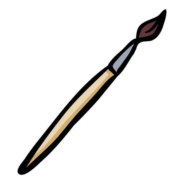 Sanatsal Fırça Vektörü Doodle Simgesi — Stok Vektör