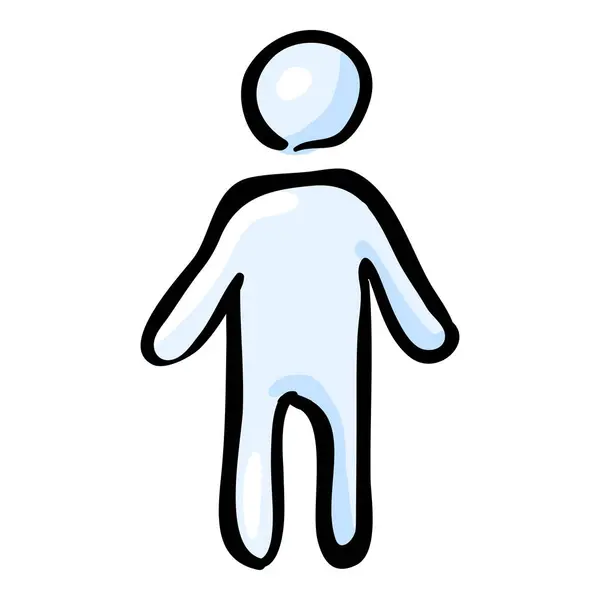 Икона Одинокого Человека Белом Фоне Векторная Графика