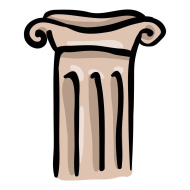 Tarihi Mimari Vektör Doodle Simgesi