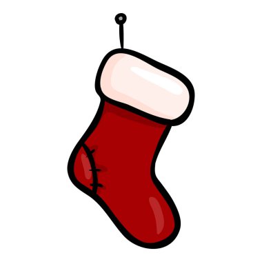 Noel Çorabı - El Çizimi Doodle Simgesi
