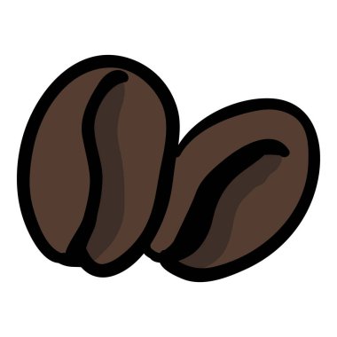 Kahve Fasulyesi El Çekimi Doodle Simgesi