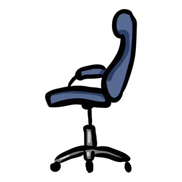 Office Chair Hand Drawn Doodle Icon — Stock Vector