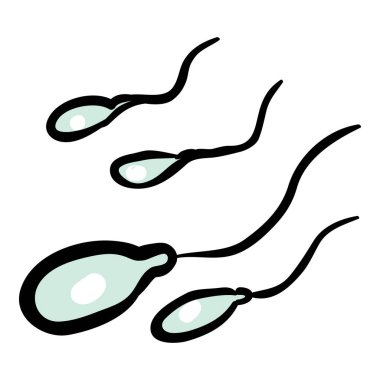 Sperm - El Çizimi Doodle Simgesi