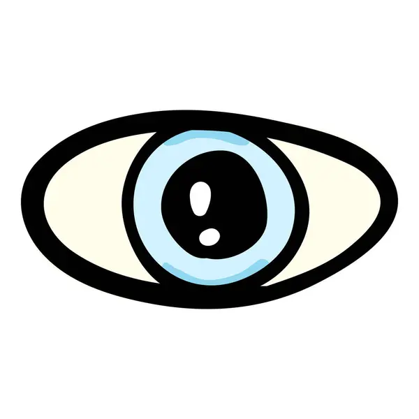 Menschliches Auge Handgezeichnetes Doodle Icon Stockvektor