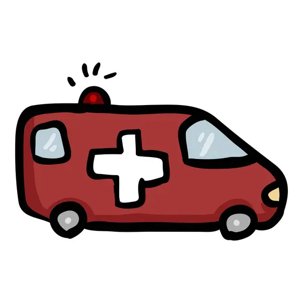 Krankenwagen Handgezeichnetes Doodle Icon lizenzfreie Stockvektoren