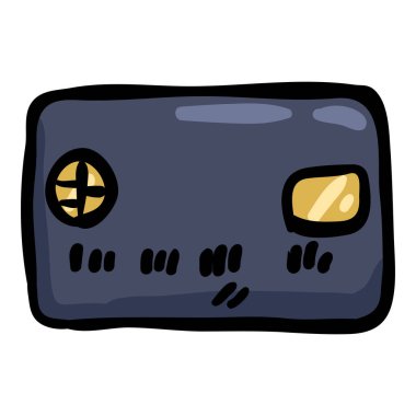 Kredi Kartı El Çizimi Doodle Simgesi