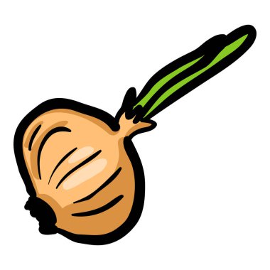 Soğan Eli Çizilmiş Doodle Simgesi