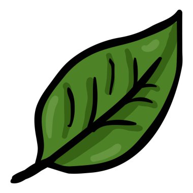 Yaprak El Çizimi Doodle Simgesi