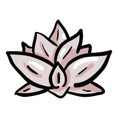 Lotus Çiçeği Eli Çizilmiş Doodle Simgesi