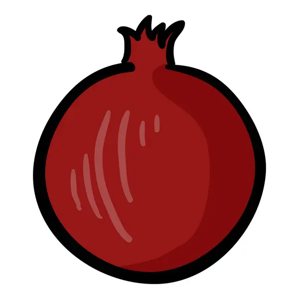 Granátová Jablka Ručně Kreslené Doodle Ikona Royalty Free Stock Ilustrace