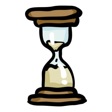 Kum Saati El Çizimi Doodle Simgesi