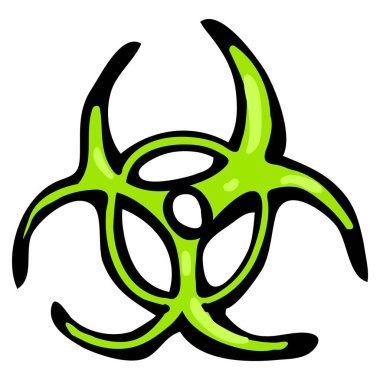 Biyolojik Tehlike İmza El Çizimi Doodle Simgesi