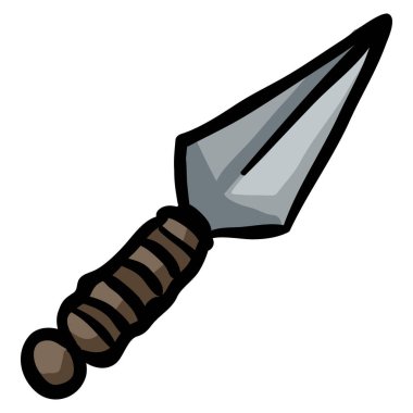 Kunai Bıçak Eli Çizilmiş Doodle Simgesi