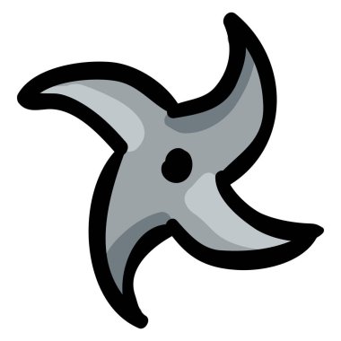 Shuriken El Çizimi Doodle Simgesi