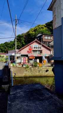 Shimoda, Japonya - 20 Mayıs 2024. Shimoda Şehrindeki Takoyaki Restoranı
