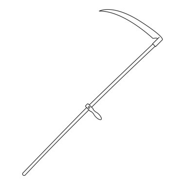 Scythe Taslak Tekli Vektör İllüstrasyonu