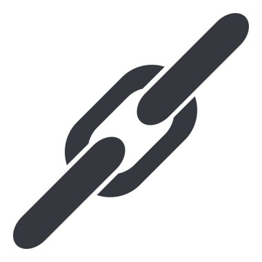 Vektör Siyah Siluet Bağlantı Simgesi - 3 birimlik zincir