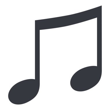 Vektör Siyah Siluet Simgesi - Müzik Defteri