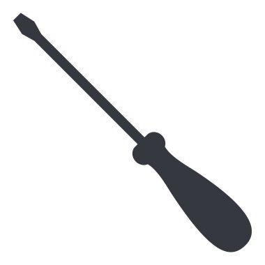 Vektör tek siyah siluet simge - tornavida aracı.