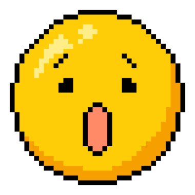 Vektör Sarı Piksel Sanatı Beyaz Arkaplanda Duygusallığı Şok Etti