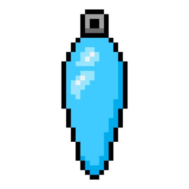 Vektör Piksel Sanat Simgesi - Mavi Noel Dekorasyonu