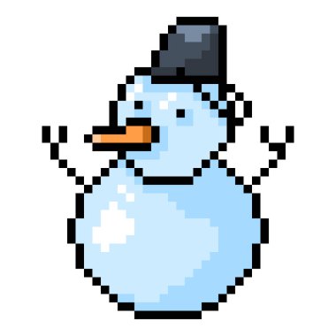 Vektör Piksel Sanat Kardan Adam Simgesi