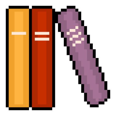 Piksel Sanat Okuma Simgesi - Ağaç Kitapları