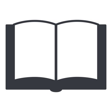 Vektör Siyah Temel Simge - Boş Kitabı Aç