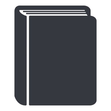 Vektör Temel Simgesi - Boş Kapaklı Kapalı Kitap