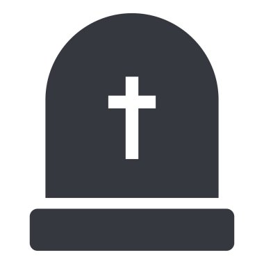 Vektör Tek Temel Simgesi - Mezar Taşı