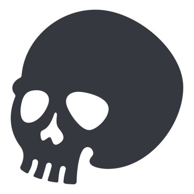 Vektör Tekli Temel Simge - Kurukafa