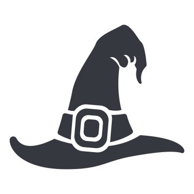 Vektör Tekli Temel Simge - Cadı Şapkası