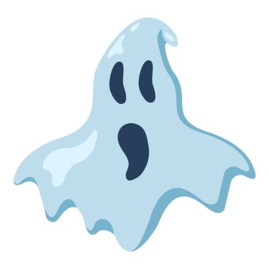 Vektör Düz Renk Simgesi - Ürkütücü Hayalet