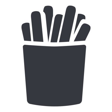 Vector Basic Black Icon - French Fries