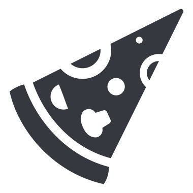 Vector Basic Black Icon - Piece of Pizza