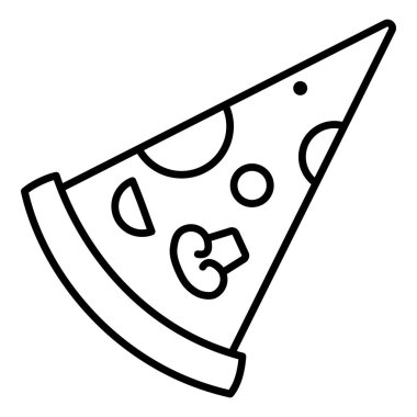 Vector Outline Icon - Piece of Pizza