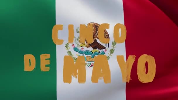 Cinco Mayo Celebración Fondo Animación Fiesta Nacional Mexicana Quinto Mayo — Vídeos de Stock