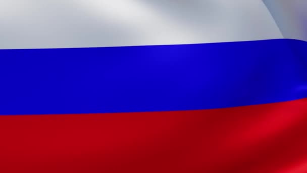 Vídeo Câmera Lenta Bandeira Nacional Russa Acenando Animação — Vídeo de Stock