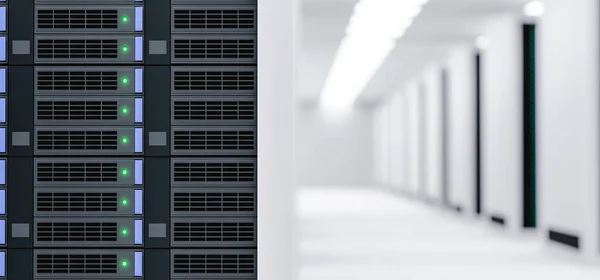 Illustration Panel Server Rack Data Center Render — Stock Photo, Image