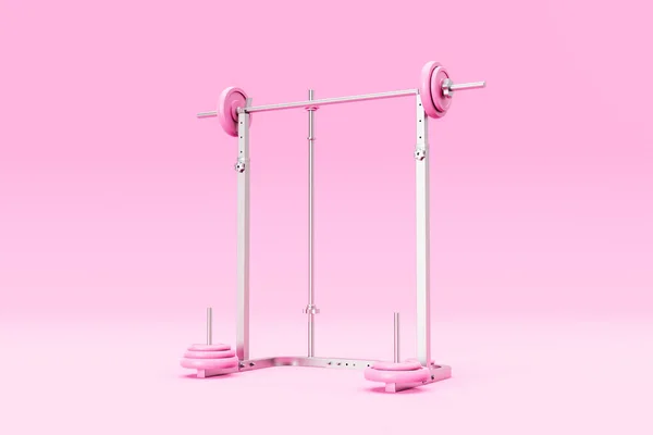 Illustration Barbell Weight Stand Isolated Background Fitness Sports Concept — Photo