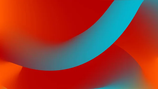 Swirls of orange and teal color forming abstract gradient multicolored background. Illustration